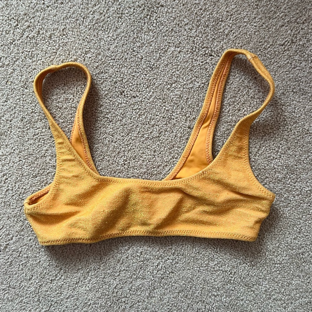 Sparkly yellow swimsuit top